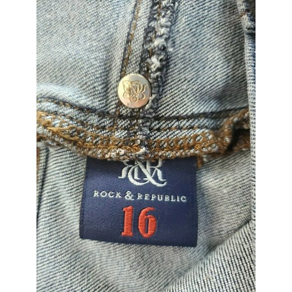 Rock & Republic Skinny Jeans Womens Size 16 Medium Wash - Picture 7 of 9